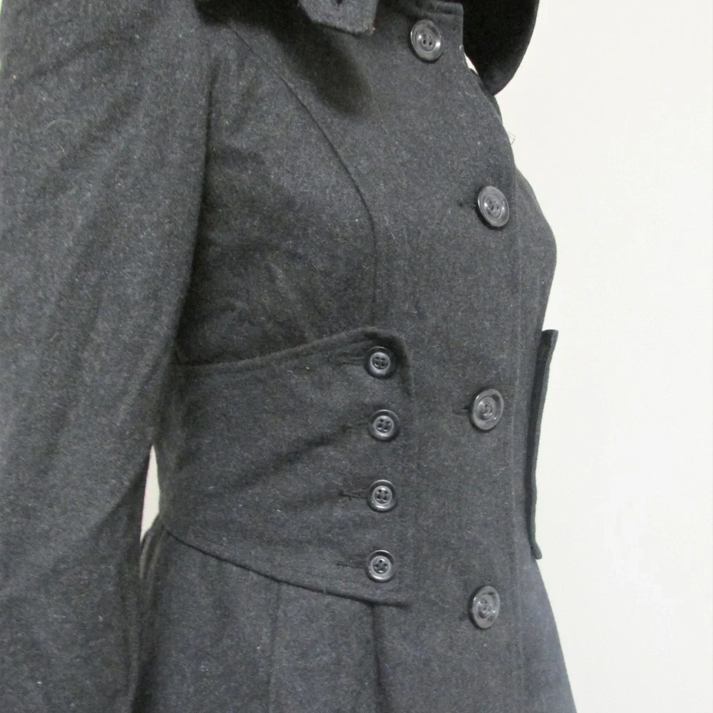 Hazel Women's Full Button Coat peacoat - Picture 4 of 8